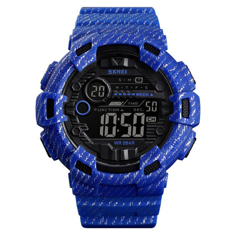 Uge Display Alarm Cowboy Vandtæt Sports Mænd Digital Watch