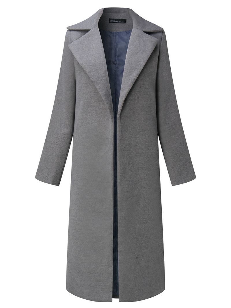 Kvinder Vinter Turn-down Krave Pendler Arbejde Daglig Casual Woolen Frakker