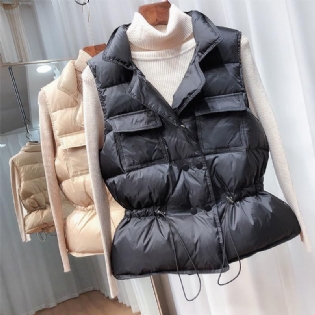 Ny Ultra Light Down Vest Kvinder Kort Vest Vindtæt Letvægts Varm Vest