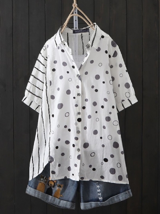 Bluse Med Prikker Med Print
