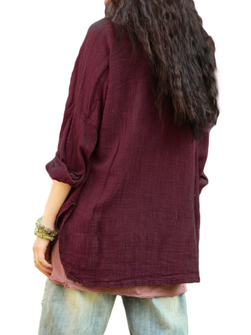 Vintage Lommer I Bomuldsbluse