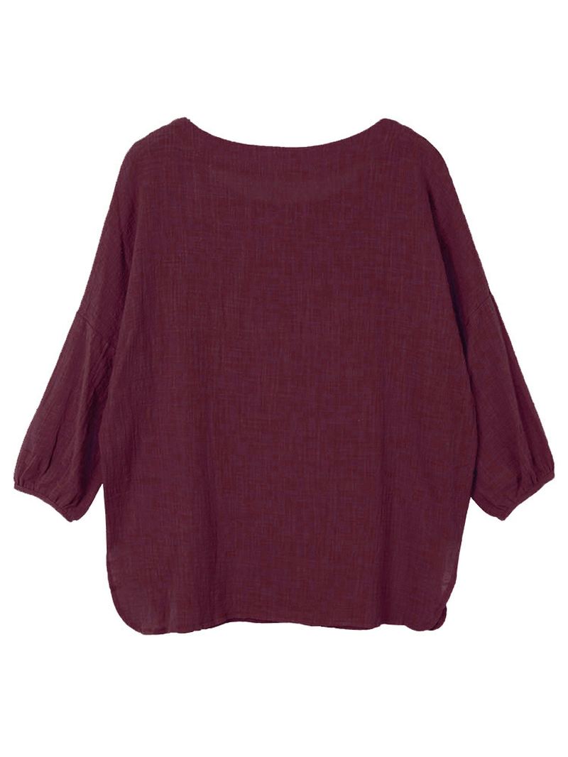 Vintage Lommer I Bomuldsbluse