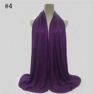 170 X 60 cm Modejersey Hijab Tørklæde Langt Muslimsk Sjal