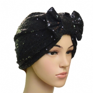 Damemode Ny Pailletter Sløjfe Bandana Hat