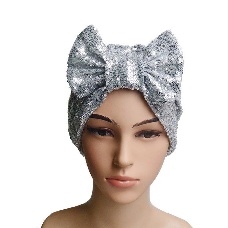 Damemode Ny Pailletter Sløjfe Bandana Hat