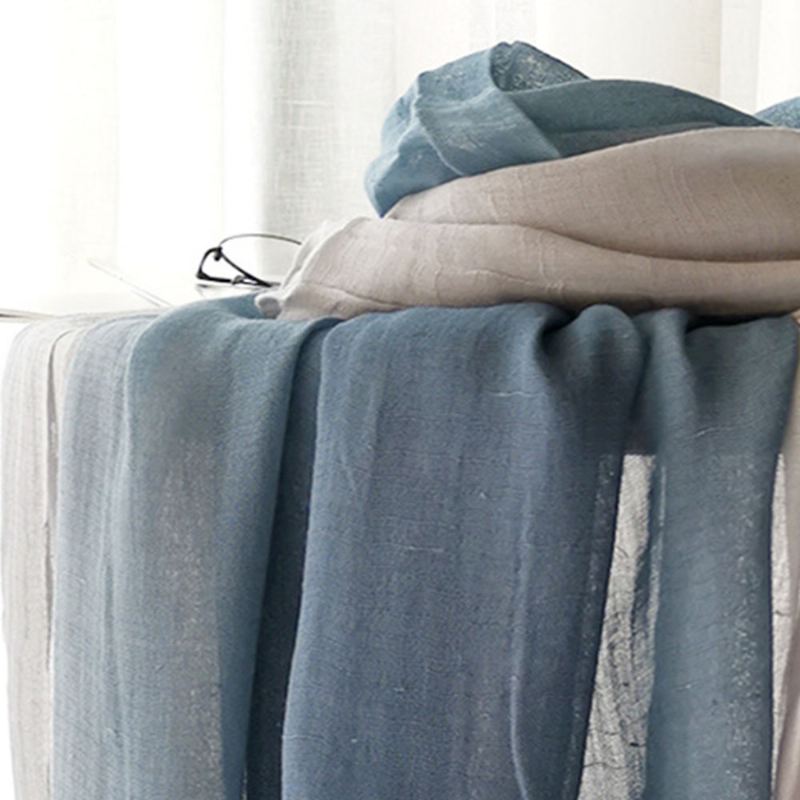 Kvinder Bomuld Gradient Kontrast Farve Damer Casual Elegant Vinter Efterår Holder Varmen Nakkebeskyttelse Multi-purpose Tørklæde Sjal