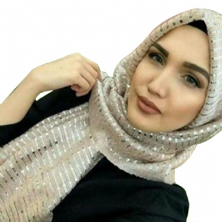 Kvinder Pailletter Arabian Hat Arab Wrap Scarf Turban Hat