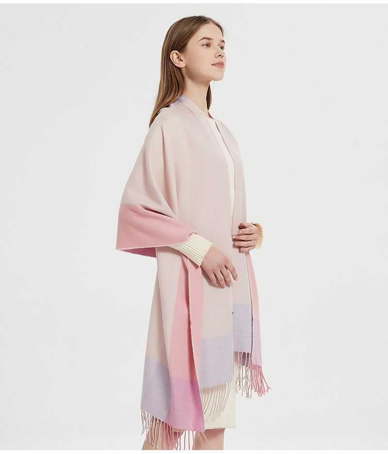 Mode Look Dual-use Cashmere Plaid Tørklæde