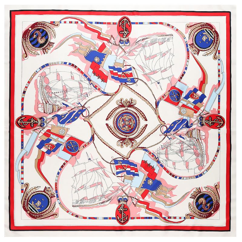 Nautical Map Dame Twill Tørklæde
