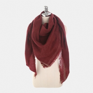 Ny Mode Sæson Ensfarvet Cashmere Trekant Tørklæde Tørklæder Varm Vild