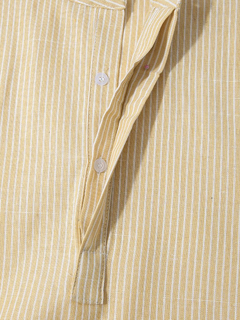 Herre 100% Bomuld Stribet Casual Robe Kaftan