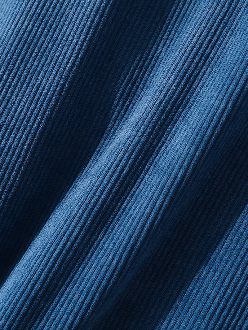 Herre Corduroy Patchwork Kontrastfarve Pocket Casual Hætteskjorte