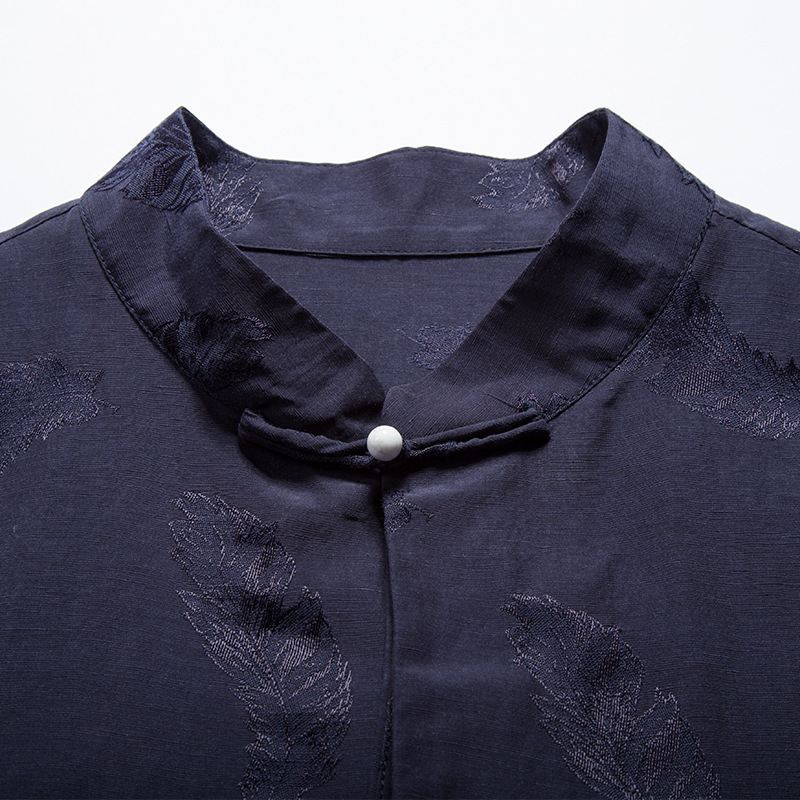Herre Jacquard Weave Design Casual Skjorter