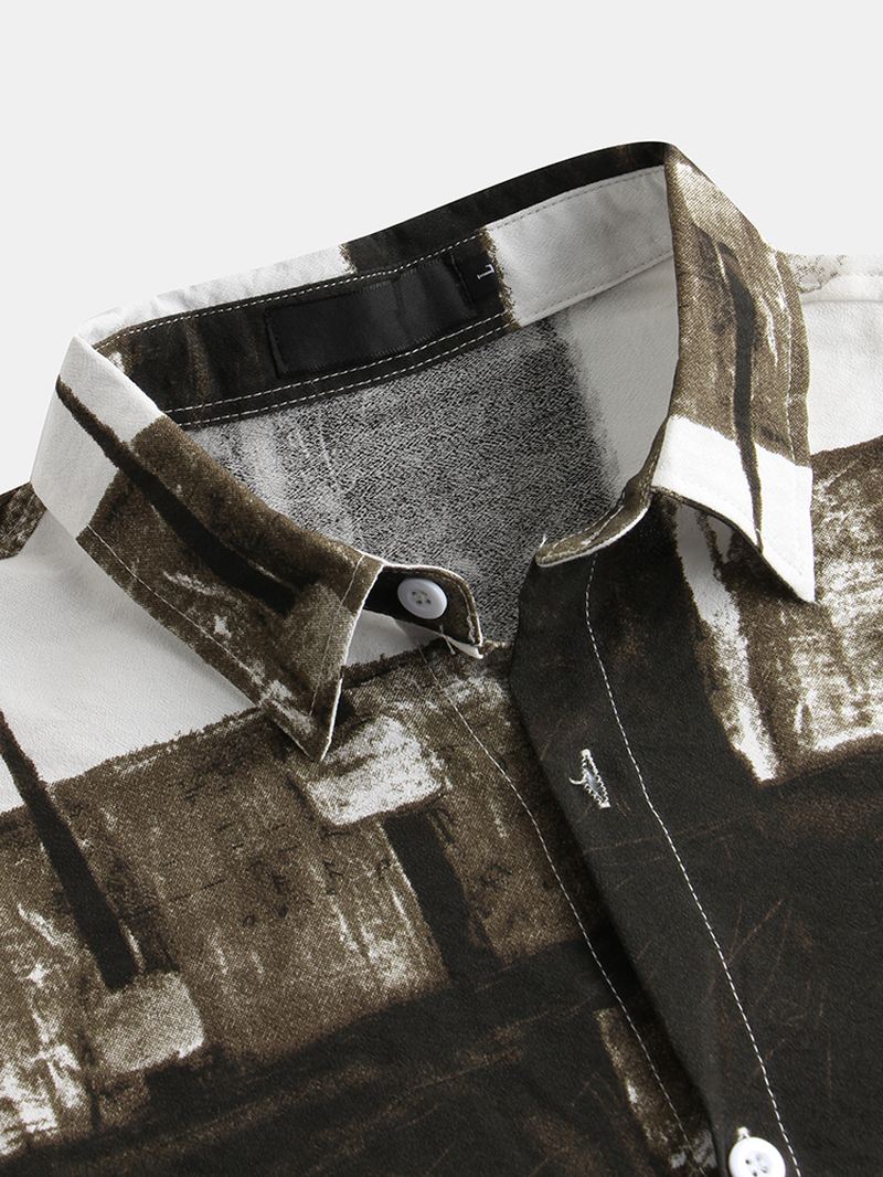 Herre Nye Plaid Langærmede Trendy Mode Løse Afslappede Vilde Skjorter