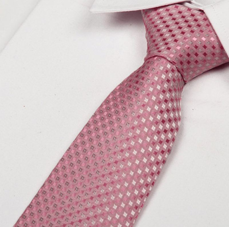 Herre Arrow Type Business Jacquard Dot Mønster Slips