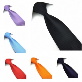 Pensee Herre Slips 100% Polyester Silke Massiv Stribe Multi-farver Formelt Slips