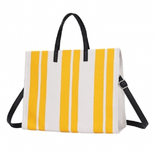 Kvinder Canvas Leisure Tote Bag Håndtaske Crossbody Bag