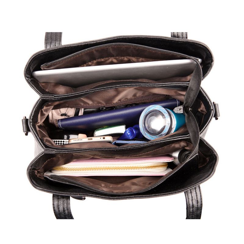 Kvinder Elegant Blød Pu Håndtaske Skuldertasker Crossbody Tasker