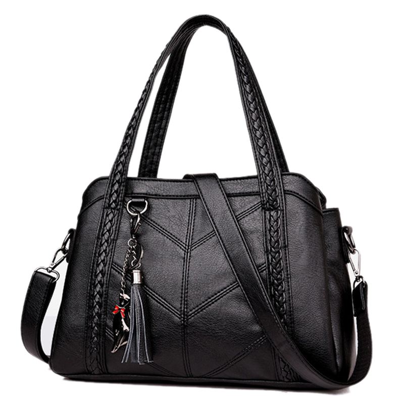 Kvinder Elegant Blød Pu Håndtaske Skuldertasker Crossbody Tasker