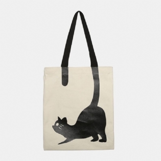 Kvinder Mode Casual Crossbody Taske Kattemønster Håndtaske Til Date School