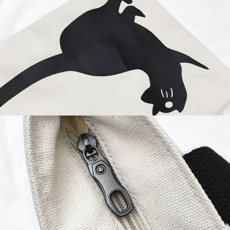 Kvinder Mode Casual Crossbody Taske Kattemønster Håndtaske Til Date School