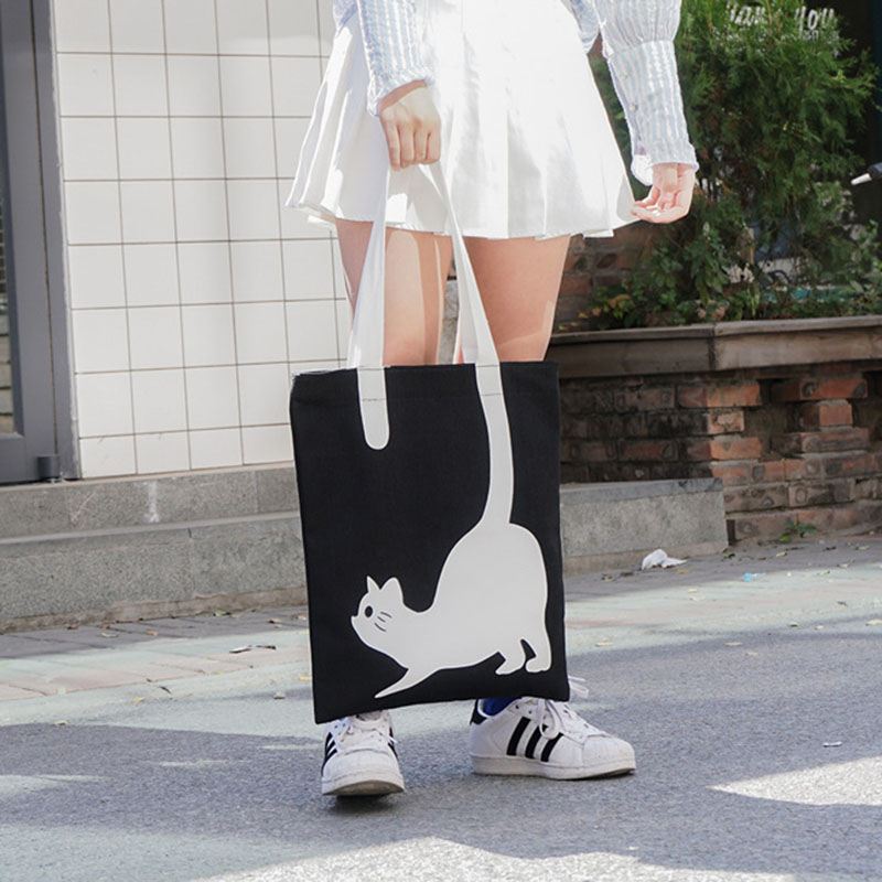Kvinder Mode Casual Crossbody Taske Kattemønster Håndtaske Til Date School