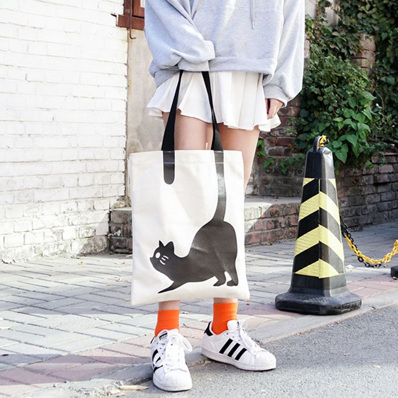 Kvinder Mode Casual Crossbody Taske Kattemønster Håndtaske Til Date School
