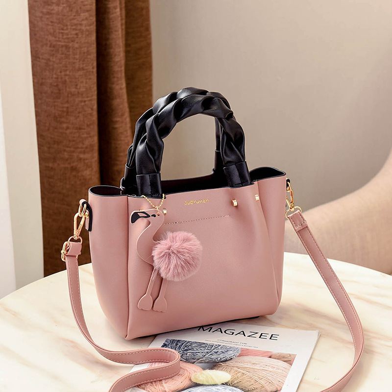 Kvinder Mode Håndtaske Crossbody Taske Skuldertaske Flamingo Vedhæng Tå