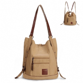 Kvinder Multi-carry Casual Canvas Håndtaske Skuldertaske Satchel Rygsæk