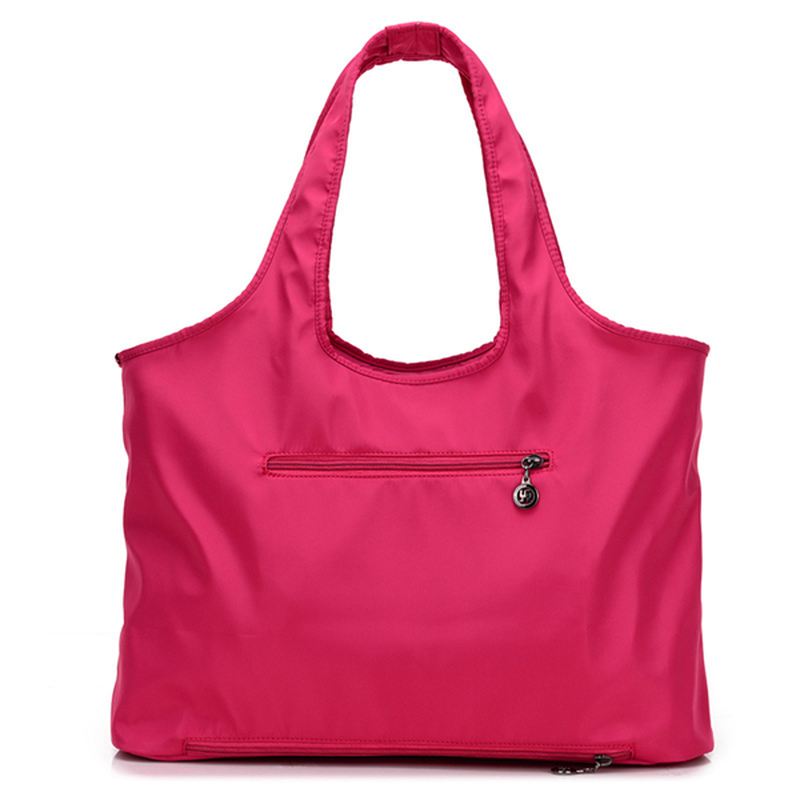 Kvinder Nylon Håndtaske Solid Tote Bag Multi Pocket Shopping Bag