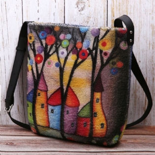 Kvinder Speciel Farverig Diy Lammehårtaske Crossbody-taske Til Daglig Udendørs