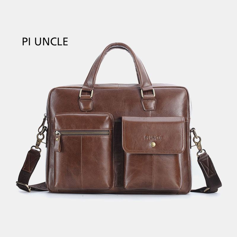 Mænd Ægte Læder Håndtaske Crossbody Bag Messenger Bag
