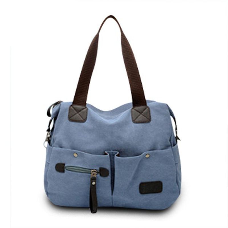 Mænd Kvinder Pillow Vintage Lærredstaske Skulder Messenger Håndtaske