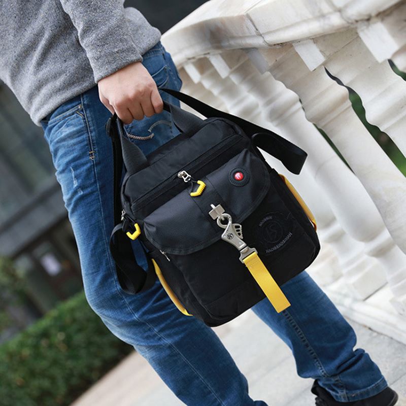 Mænd Nylon Anti-ridse Håndtaske Casual Vandtæt Sport Skuldertaske