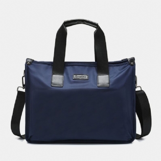 Mænd Nylon Vandtæt 14 Tommer Bærbar Taske Multi-layers Dokumentmapper Håndtaske Crossbody Taske