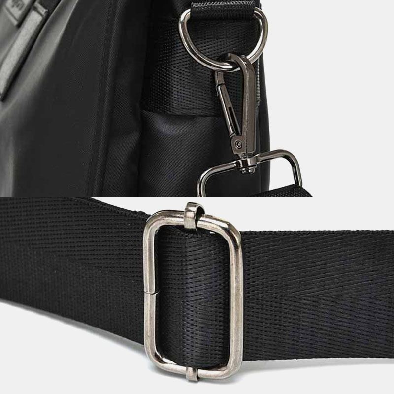 Mænd Nylon Vandtæt 14 Tommer Bærbar Taske Multi-layers Dokumentmapper Håndtaske Crossbody Taske