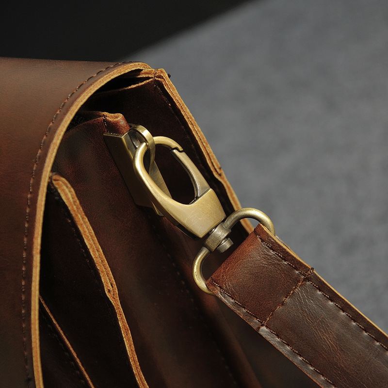 Mænd Pu-læder Multi-pocket Håndtaske Business Taske Laptop Taske Skuldertaske