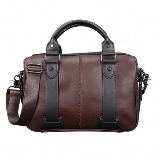 Mænd Retro Pu Læder Håndtaske Business Crossbody Taske