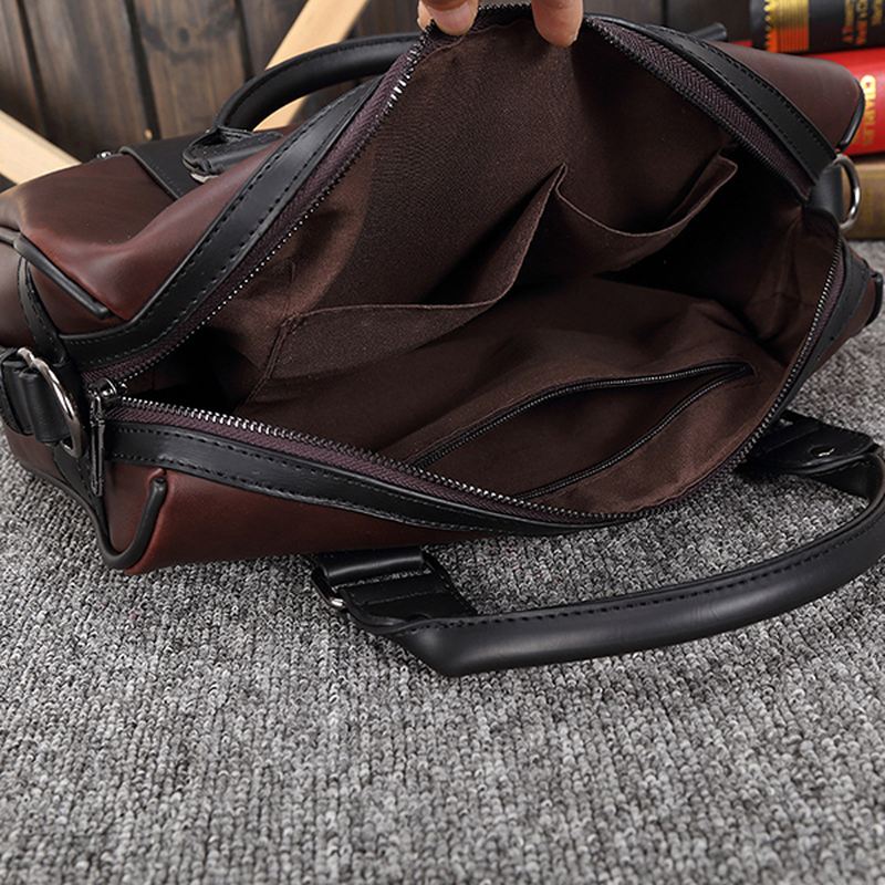 Mænd Retro Pu Læder Håndtaske Business Crossbody Taske