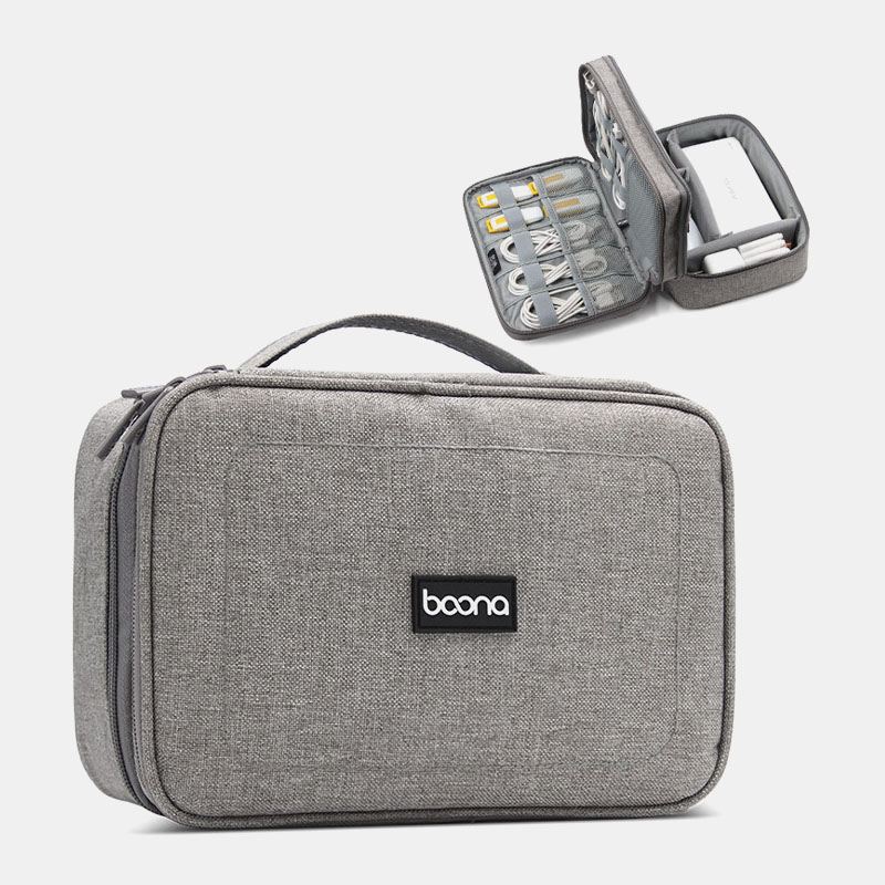 Unisex Oxford Multifunktionsheadset Med Stor Kapacitet Datalinje Opbevaringstaske Power Bank Harddisk Beskyttelsesetui Håndtasker