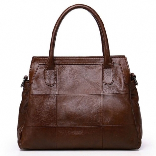 Vintage Håndtaske Til Kvinder Blød Crossbody-taske Skuldertasker Med Tre Rum