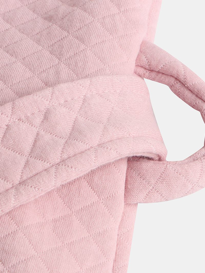 Langærmet Bomuldsbroderi Loungewear Tekstureret Natkjole