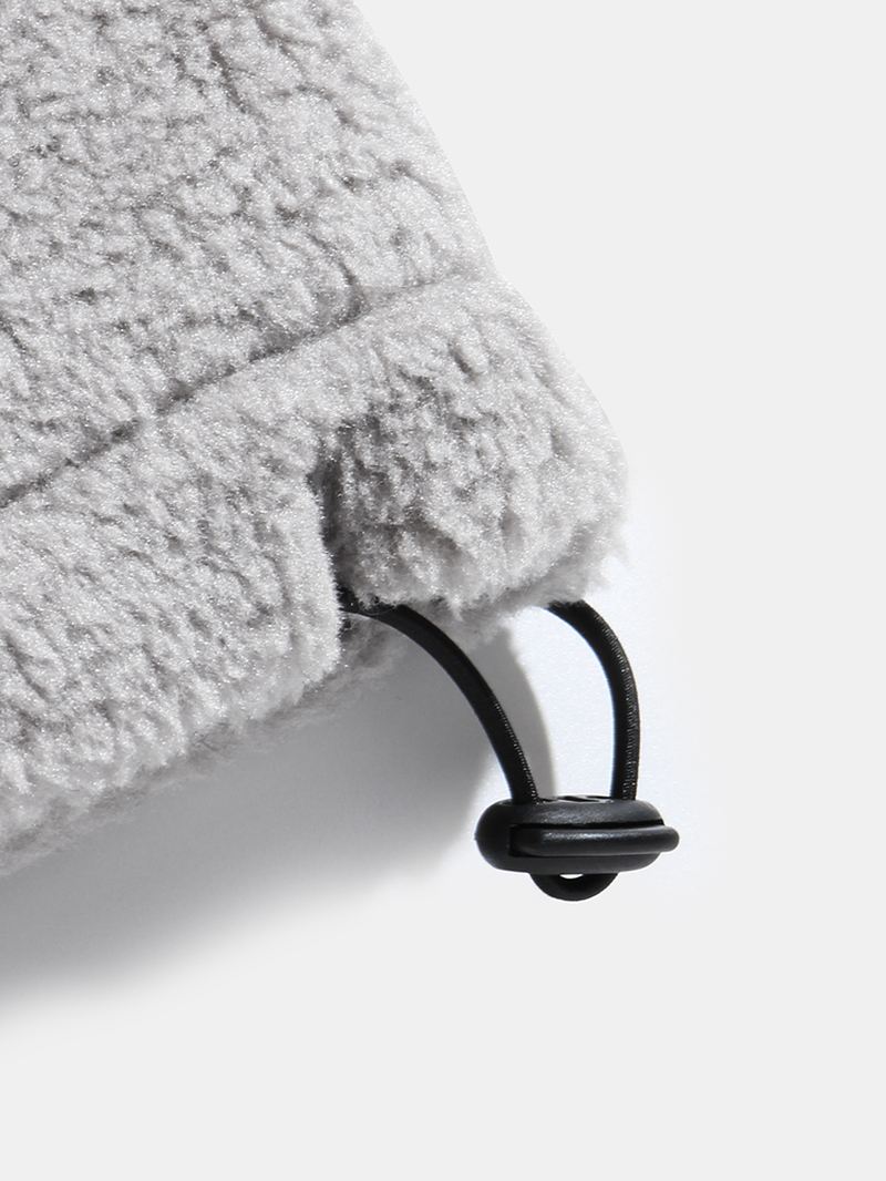 Herre Brev Med Tryk Stand Krave Plys Casual Snøre Hem Jakke