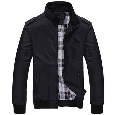 Herrejakker Forår Efterår Casual Frakker Ensfarvet Herre Sportstøj Stand Krave Slim Jakker Herre Bomber Jakker 4xl