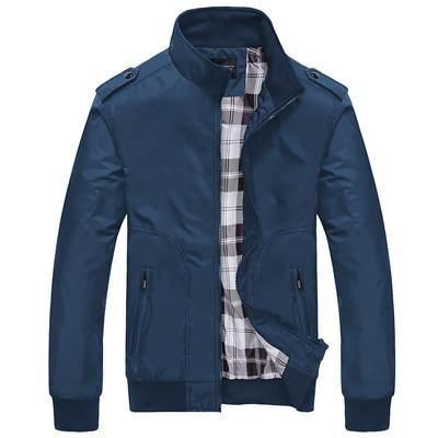 Herrejakker Forår Efterår Casual Frakker Ensfarvet Herre Sportstøj Stand Krave Slim Jakker Herre Bomber Jakker 4xl