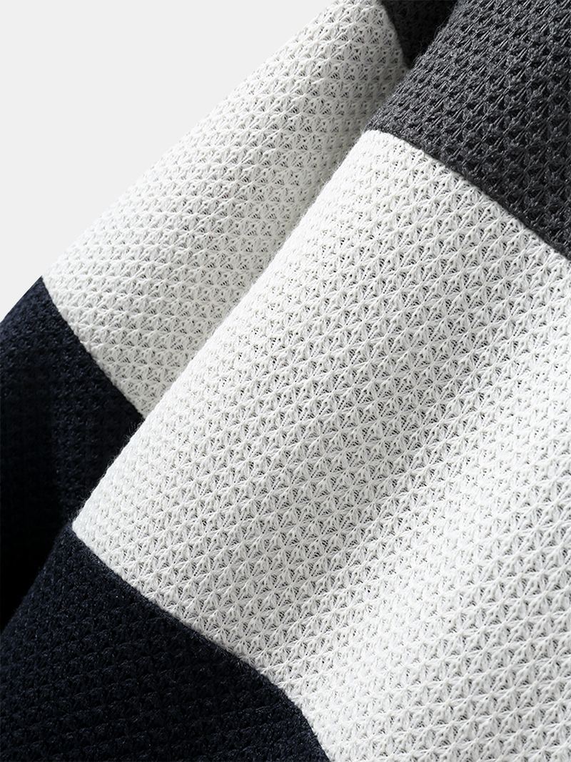 Mænd Patchwork Kontrast Farve Blok Stand Krave Jakker
