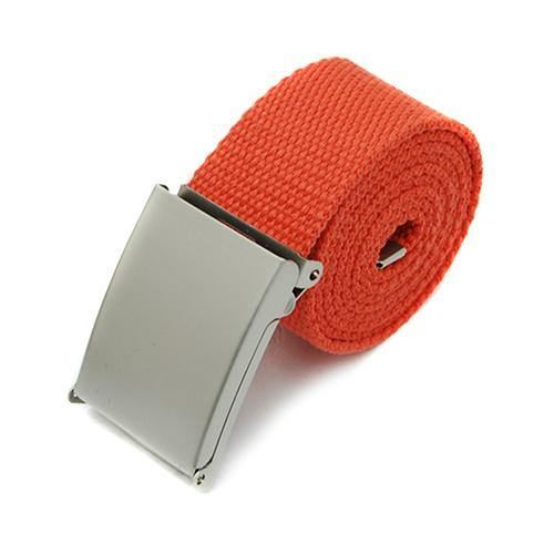 Mænd Dreng Unisex Lærred Metalspænde Plain Webbing Business Casual Bæltestrop