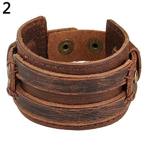Mænd Kvinder Punk Retro Bred Kunstlæder Bælte Armbånd Armbånd Smykker Gave