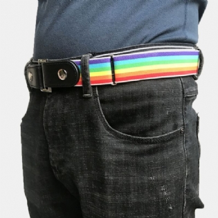 Mænd Pu-læder Justerbar Slank Elastisk Usynlig Dual-usage Wild Jeans Bælte