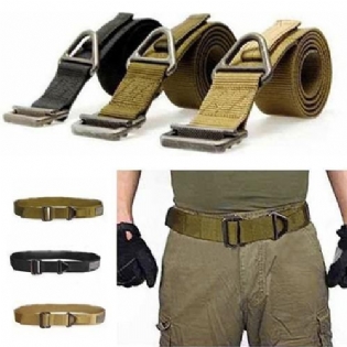 Mænds Justerbare Military Canvas Rescue Rigger Bælte Canvas Casual Linning